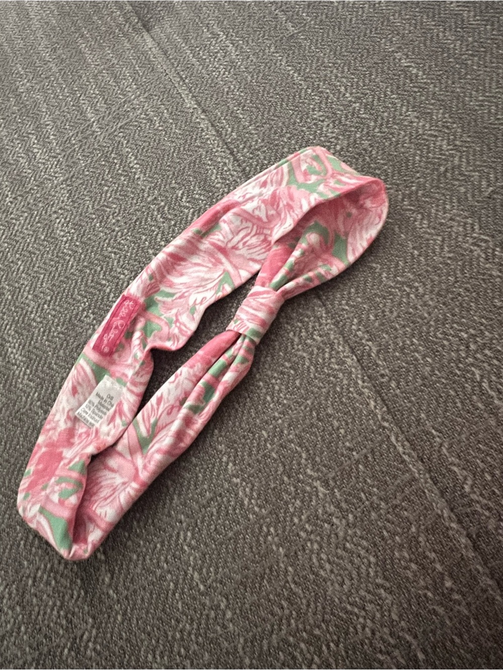 Lilly Pulitzer Pink & Green Floral Knotted Kids Headband